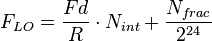 F_{LO}=\frac{Fd}{R}\cdot N_{int} + \frac{N_{frac}}{2^{24}}